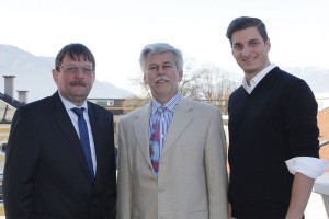 Bürgermeisterkandidat Dr. Andreas Taxacher/Team Wörgl - Dr. Andreas Taxacher, Dr. Daniel Wibmer/Bürgerliste Wörgler Volkspartei und Michael Riedhart/"Junge Wörgler".
