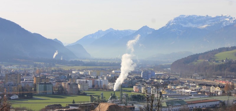 Luftverschmutzung Inntal bei Wörgl Dezember 2015