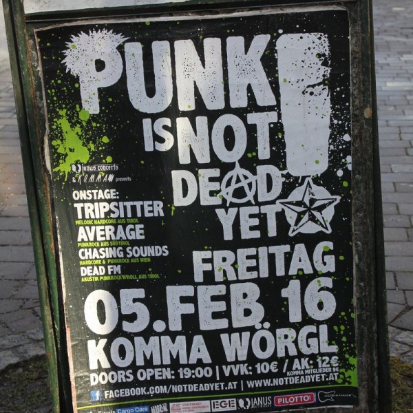 Punk is not dead - Konzert am 5.2.2016 im Komma Wörgl.