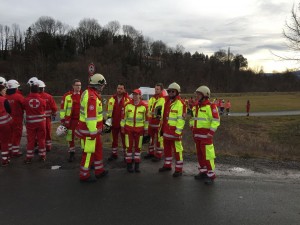 Tiroler Rettungskräfte halfen beim Zugsunglück in Bad Aibling. Foto: Samariterbund Tirol