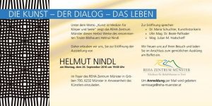 Einladung zur Ausstellung von Helmut Nindl in Münster.