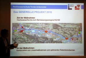 Präsentation Hochwasserschutz Wasserverband Unteres Inntal 20.2.2017 in Wörgl. Foto: Veronika Spielbichler
