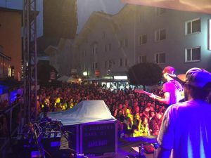 Rebel Musig Crew beim Wörgler Stadtfest 2017. Foto: Petra Rodens