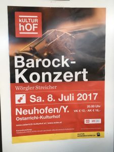 Das Wörgler Streicher- und Bläserensemble gab am 8. Juli 2017 ein Konzert in Neuhofen an der Ybbs. Foto: Wörgler Streicher- und Bläserensemble