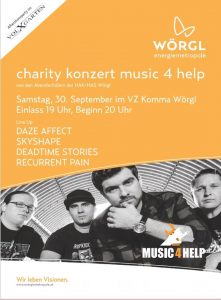 Plakat Charity-Konzert in Wörgl am 30.9.2017.
