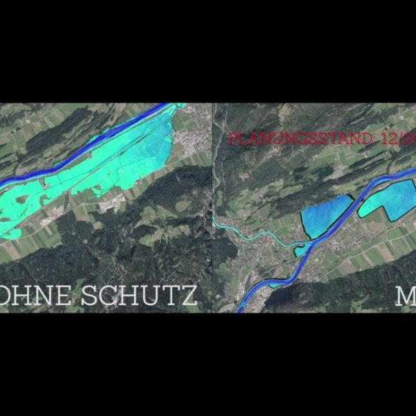 160 Hektar Bauland und 2.200 Gebäude zwischen Brixlegg und Angath sollen hochwassersicher werden. © Land Tirol