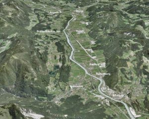 Die Gemeinden des Planungsgebietes für den Wasserverband Unteres Inntal. Foto: Land Tirol