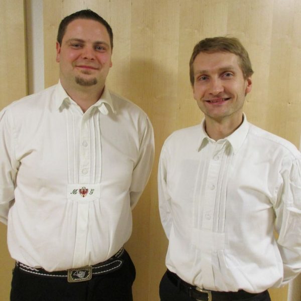 Obmann Martin Gasteiger und Kapellmeister Hannes Ploner (von links). Foto: BMK Bruckhäusl