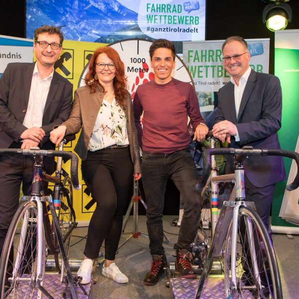 Start Fahrradwettbewerb 2018 in Tirol. Foto: Klimabündnis Tirol/Lechner