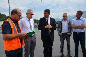 Tiroler Landtag - Lokalaugenschein Ausschuss für Wohnen und Verkehr am 29.5.2018 am RoLa-Terminal Wörgl. Foto: Veronika Spielbichler