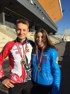 Staatsmeisterin 2019 – Linus Heidegger (6 der Olympischen Spiele 2018) und Anna Petutschnigg. Foto: ASSA