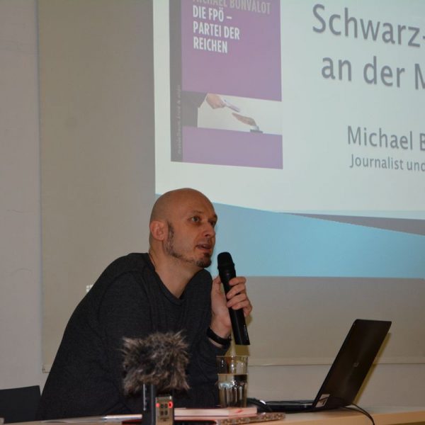 Michael Bonvalot am 11.2.2019 im Tagungshaus Wörgl. Foto: Veronika Spielbichler