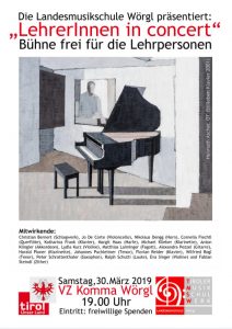 Plakat LMS Lehrer in Concert. Grafik: LMS Wörgl