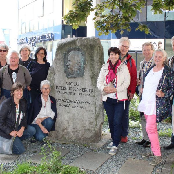 Freigeld Interessierte besuchen Wörgl - Gruppen aus Augsburg, Salzburg, Innsbruck und Vorarlberg kamen im Mai 2019. Foto: Veronika Spielbichler