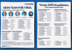 Die FPÖ-Kandidaten. Foto: www.facebook.com/fpoe.tirol