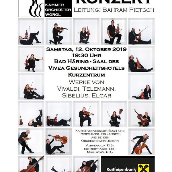 Das Kammerorchester Wörgl gastiert am 12.10.2019 in Bad Häring. Foto: Kammerorchester Wörgl