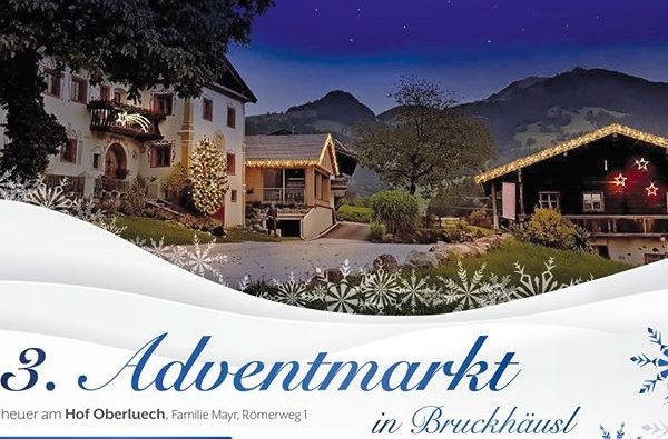 Der 3. Bruckhäusler Adventmarkt findet am 1.12.2019 von 10-17 Uhr am Oberluech-Hof in Kirchbichl, Römerstraße 1 statt. Foto: Familie Mayr