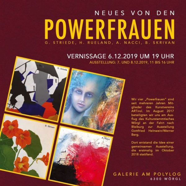 Vier Künstlerinnen stellen gemeinsam in Wörgl aus. Foto: Galerie am Polylog