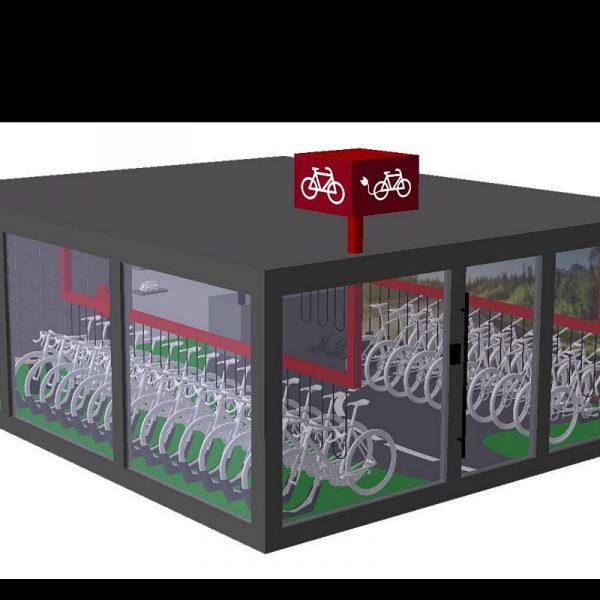 Visualisierung Bikeverleihboxen. © Land Tirol