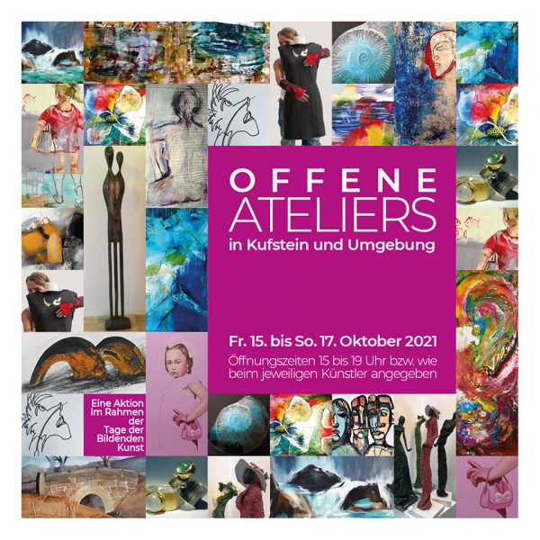 Offene Ateliers in Kufstein und Umgebung - Flyer.