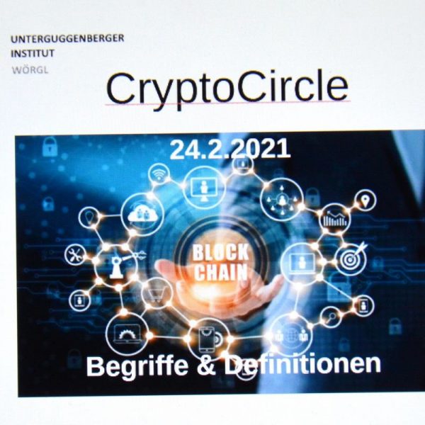 Crypto Circle Unterguggenberger Institut in Online-Format. Foto: Veronika Spielbichler