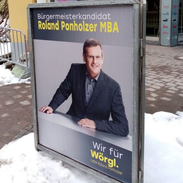 Wahlplakat Roland Ponholzer. Foto: Veronika Spielbichler