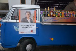 Wahlkampf auf Wörgls Straßen am 26.2.2022. Foto: Veronika Spielbichler