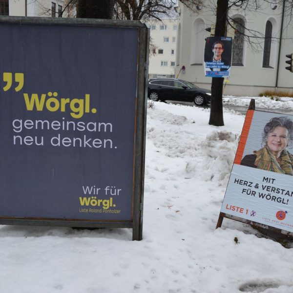 Wahlplakate im Februar 2022. Foto: Veronika Spielbichler