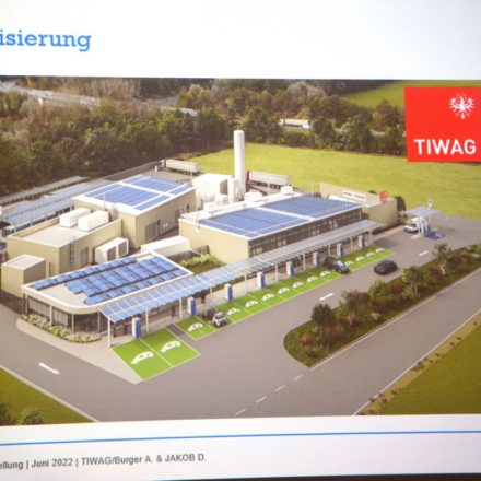 Power2x Kufstein - 2024 soll die Sektorkopplungsanlage zur Wasserstoff-Elektrolyse in Kufstein in Betrieb gehen. Foto: Tiwag/Burger