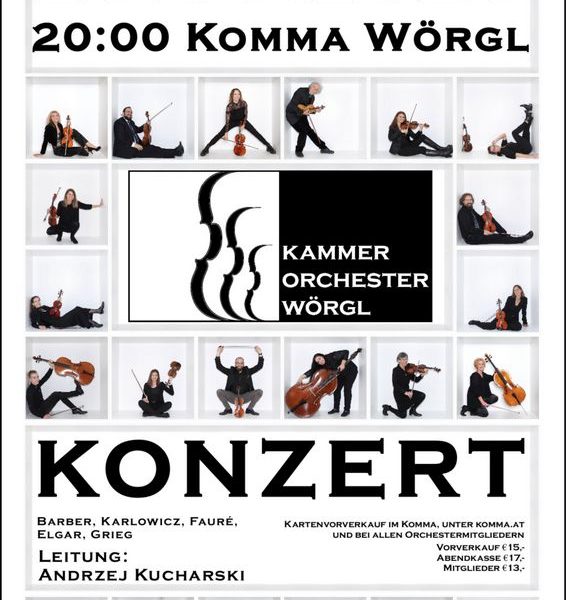 Das Kammerorchester Wörgl gibt am 23.6.2023 im Komma Wörgl ein klassisches Konzert. Foto: Kammerorchester Wörgl