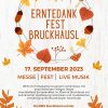 Plakat Erntedankfest in Bruckhäusl 2023.