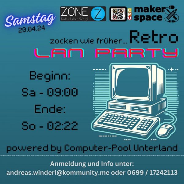 Die Kulturzone Wörgl organisiert in Zusammenarbeit mit dem Computer-Pool Unterland von 20.-21.4.2024 erstmals eine LAN-Party. Foto: Kulturzone