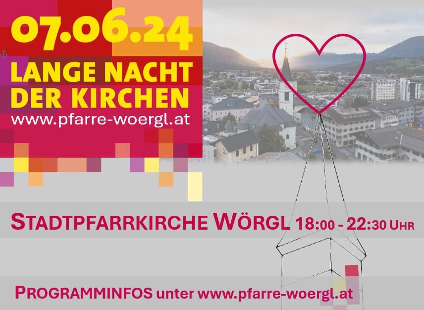 Grafik Lange Nacht der Kirchen - Pfarre Wörgl.