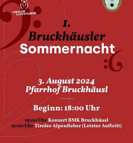 1. Bruckhäusler Sommernacht. Grafik: BMK Bruckhäusl