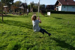 Neuer Spielplatz in Bruckhäusl im Oktober 2024. Foto: Veronika Spielbichler