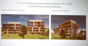 Wohnbauprojekt in der Ladestraße. Grafik: Präsentation Stadtbauamt