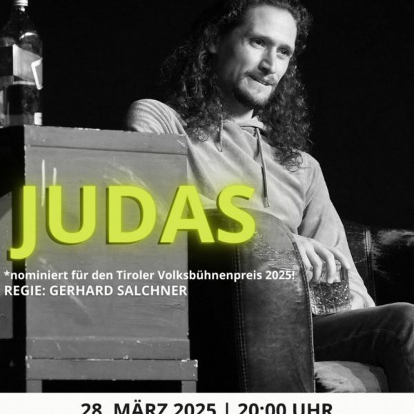 Theatergastspiel in der Zone Wörgl am 28.3.2025 - Marcus Freiler als Judas. Foto: Manfred Haun