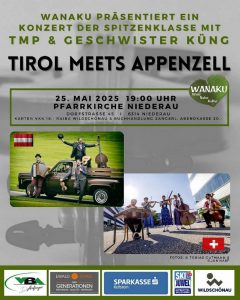 Wanaku präsentiert am 25. Mai 2025 ein Konzert mit TPM und den Geschwistern Küng. Foto: Wanaku - Tobias Gutmann & Jan Naef