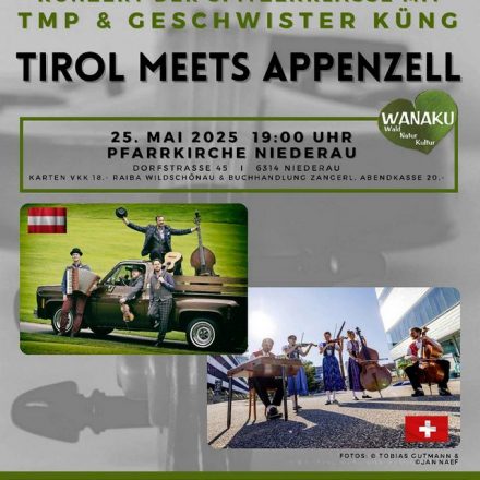 Wanaku präsentiert am 25. Mai 2025 ein Konzert mit TPM und den Geschwistern Küng. Foto: Wanaku - Tobias Gutmann & Jan Naef