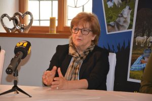 Pressekonferenz der Rattenberger Schlossbergspiele zu "Vollmond - Ein Land jagt den Wolf" am 21.5.2025. Foto: Veronika Spielbichler