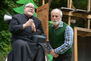 Pressekonferenz der Rattenberger Schlossbergspiele zu "Vollmond - Ein Land jagt den Wolf" am 21.5.2025. Foto: Veronika Spielbichler