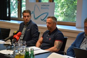 Pressekonferenz Wörgler Badl am 24.6.2025. Foto: Veronika Spielbichler