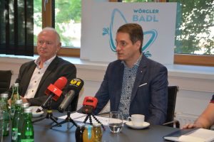 Pressekonferenz Wörgler Badl am 24.6.2025. Foto: Veronika Spielbichler