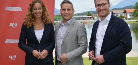 SPÖ Tirol Bezirkstour - Pressekonferenz in Kirchbichl am 6.6.2025. Foto: Veronika Spielbichler