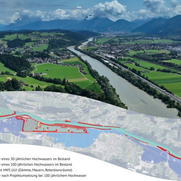 Übersichtslageplan Hochwasserschutz Unteres Unterinntal. ©Wasserverband Hochwasserschutz Unteres Unterinntal