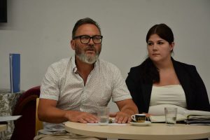 Pressekonferenz Liste Wir für Wörgl. Liste Roland Ponholzer und GR Walter Altmann (Wörgl Bewegen) am 3.7.2025. Foto: Veronika Spielbichler