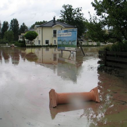 Inn-Hochwasser August 2005. Foto: Veronika Spielbichler