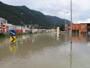 Inn-Hochwasser August 2005. Foto: Veronika Spielbichler