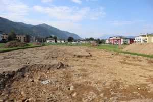 Die archäologischen Arbeiten finden auf der Baustelle für das Wörgler Badl statt. © Stadtmarketing Wörgl