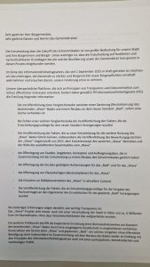 Anfrage nach dem neuen Informationsfreiheitsgesetz an die Stadt Wörgl von Herbert Ringler im September 2025.